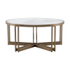 Журнальный столик Алиада D90 светлая керамика Stool Group ECT-279-BRCG
