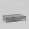 Диван прямой Кассель велюр рельефный светло-серый Stool Group vd-cassel-cl-steel