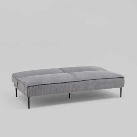 Диван прямой Кассель велюр рельефный светло-серый Stool Group vd-cassel-cl-steel