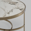 Журнальный столик Адриана D80 светлая керамика Stool Group ECT-223-BRCG-BDFL