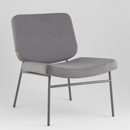 Кресло Эбигейл велюр серый каркас серый Stool Group LV-120-E86-7005