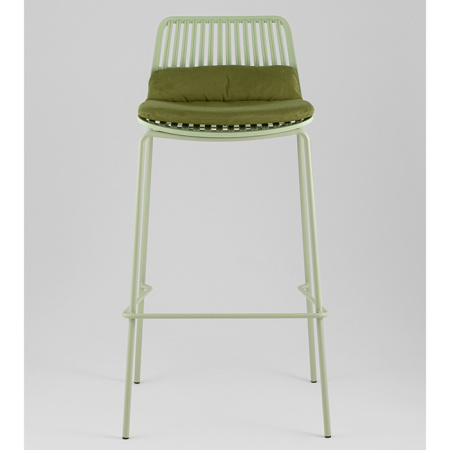 Стул барный Louran с подушкой зелёный Stool Group D-012H-75 green