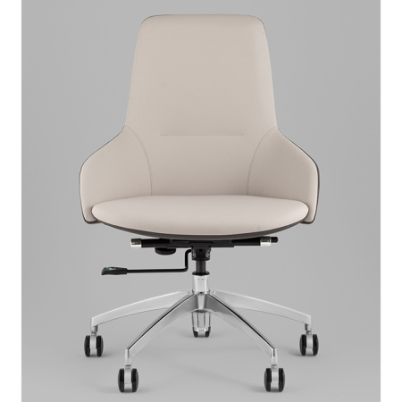 Кресло офисное TopChairs Soulo бежевый/серый Stool Group A308-A 8371-12/1