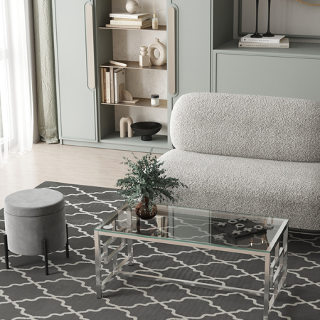 Журнальный стол 120х60 Бруклин стекло Stool Group ECT-013
