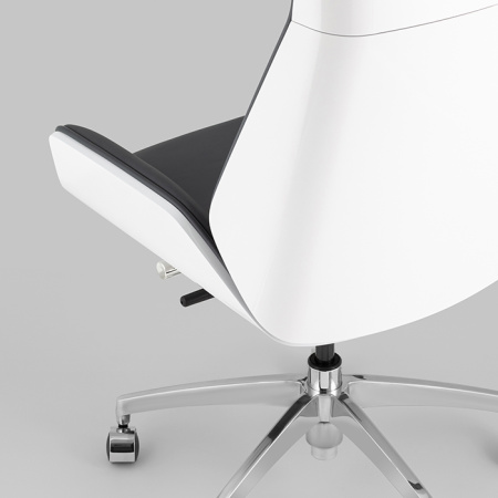Кресло офисное TopChairs Crown серо-голубой/белый Stool Group A312 8386-16 white back