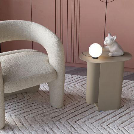 Журнальный столик Yvaine металл серый Stool Group MT-104-1 DB-006