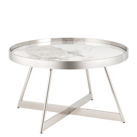 Журнальный столик Гера D80 белая керамика Stool Group ECT-280