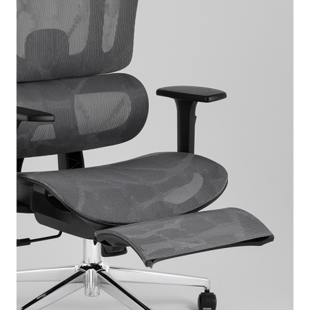 Кресло офисное TopChairs Nimbus серый Stool Group YF-W938A bl.sh. ST982-2 grey