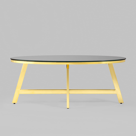 Журнальный стол 100х50 Альба стекло чёрный Stool Group ECT-095-O-TG