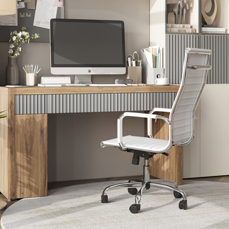 Кресло офисное TopChairs City белое Stool Group D-101H white