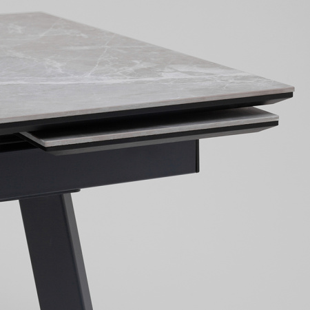 Стол Тайл 140-200х85 см керамика Larka Grey подстолье антрацит Stool Group AV 2126-1400/800-170110-7016T
