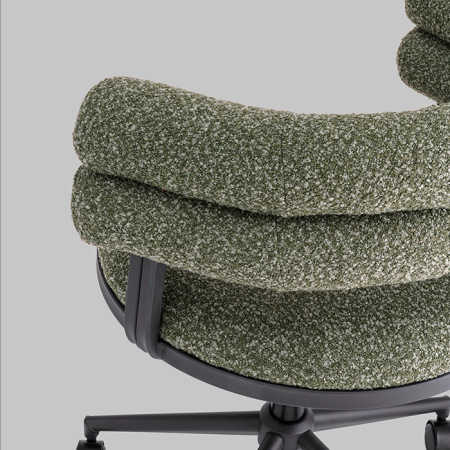 Стул офисный Ponty зелёный чёрные ножки Stool Group Bebe Office Chair OTE-CL 355 bl.l