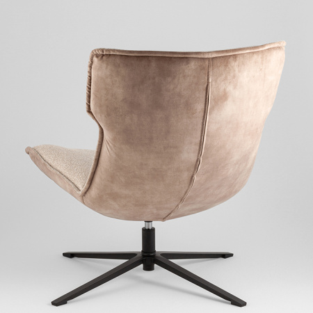 Кресло лаунж Sway бежевый с коричневым Stool Group DM7638 OTE-LAKE120+L.BROWN