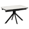 Стол раскладной Галац 120-180х80 см стекло белый основание черное Stool Group SO 273-77762