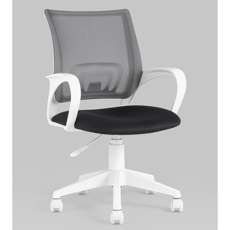 Кресло офисное TopChairs серый сетка Stool Group ST-BASIC-W/DG/TW-12