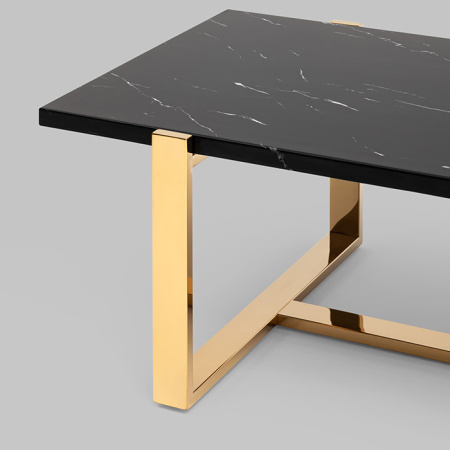 Журнальный столик Тоби 109х66 чёрный мрамор Stool Group ECT-5004-TG