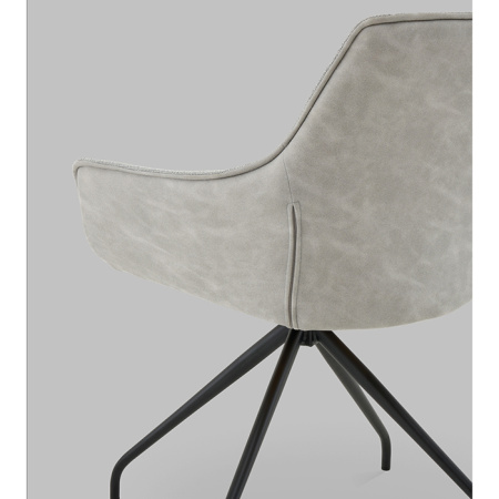 Кресло вращающееся Кимберли рогожка/замша серый Stool Group AV 344 W9D9005