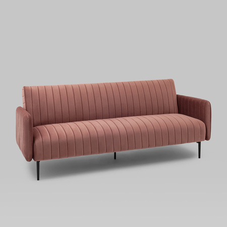 Диван прямой Дрезден велюр пыльно-розовый Stool Group vd-drezden-b15
