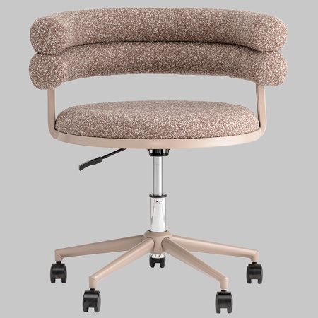 Стул офисный Ponty светло-коричневый бежевые ножки Stool Group Bebe Office Chair OTE-CL 421 kh.l