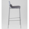 Стул барный Louran с подушкой серый Stool Group D-012H-75 grey