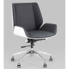 Кресло офисное TopChairs Crown серо-голубой/белый Stool Group A312-A 8386-16 white back