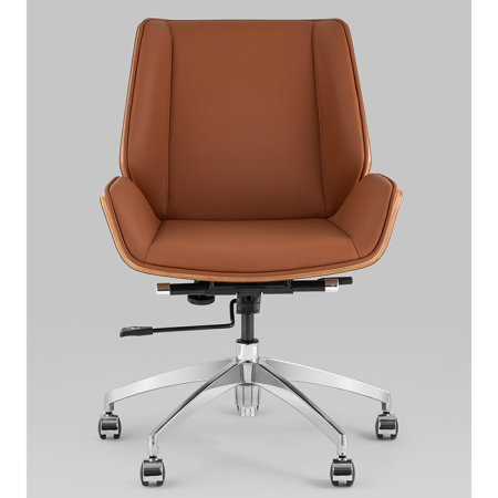 Кресло офисное TopChairs Crown коричневый Stool Group A312-A 8383-14 walnut back