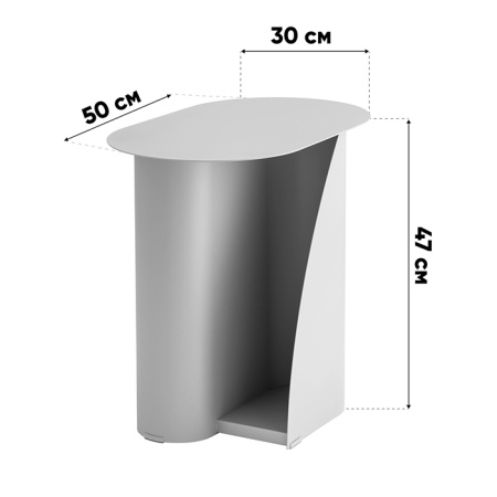 Журнальный столик Yvaine металл серый Stool Group MT-104-1 DB-006
