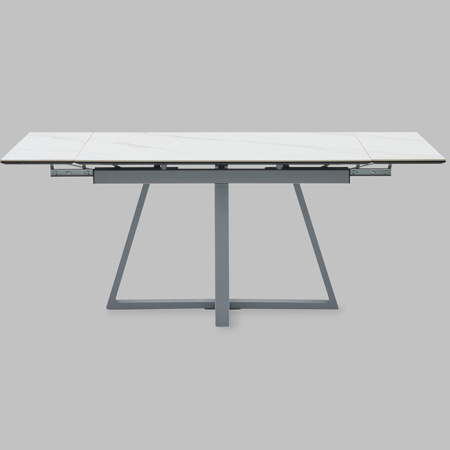 Стол Керас 120-1 D80 см керамика Snow white подстолье серый Stool Group AV 2127-1200/800-170105-7004