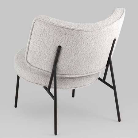 Кресло District Lounge букле светло-серый Stool Group LV-101-S900-01