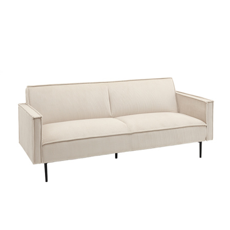 Диван прямой Кассель велюр рельефный молочный Stool Group vd-cassel-cl-bone