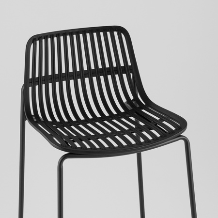 Стул барный Louran с подушкой чёрный Stool Group D-012H-75 black