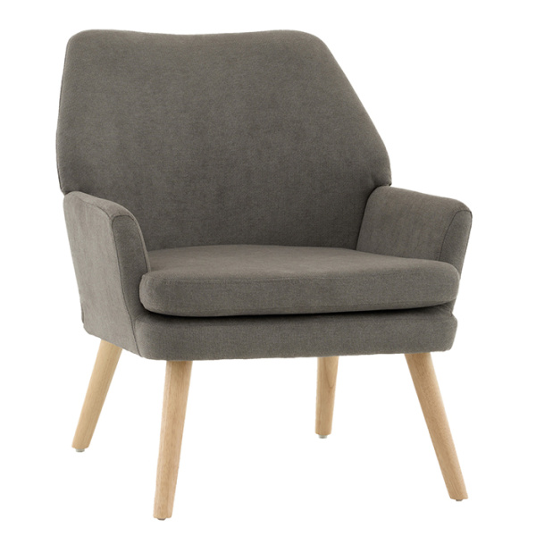 Кресло Харви серый деревянные ножки Stool Group QH-8312K-WL 263-25 grey
