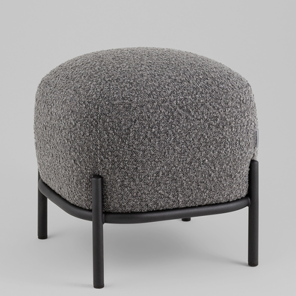 Пуф Стоун букле тёмно-серый Stool Group vd-pf-stone-tr-dg
