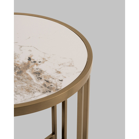 Журнальный столик Алиада D55 светлая керамика Stool Group EET-279-BRCG