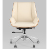 Кресло офисное TopChairs Crown бежевый Stool Group A312-A 8383-1 walnut back