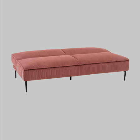 Диван прямой Кассель велюр рельефный коралловый Stool Group vd-cassel-cl-coral
