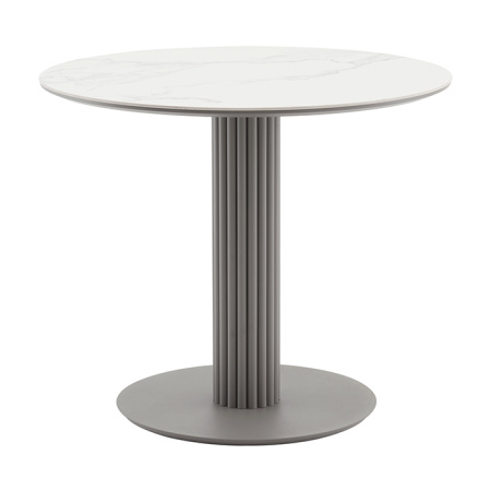 Стол круглый Терралино D90 керамика белый основание латте Stool Group SO 298-86410
