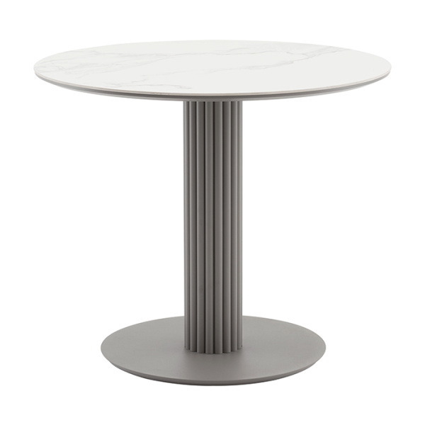 Стол круглый Терралино D90 керамика белый основание латте Stool Group SO 298-86410