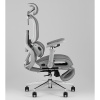 Кресло офисное TopChairs Prodigy с оттоманкой серый Stool Group D-566-1 grey