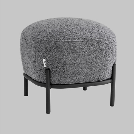 Пуф Стоун букле Fluffy тёмно-серый Stool Group vd-pf-stone-fl-grey