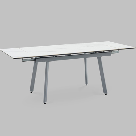 Стол Тайл 140-200х85 см керамика Snow white подстолье серый Stool Group AV 2126-1400/800-170105-7004