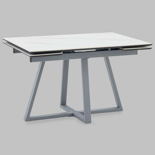 Стол Керас 120-1 D80 см керамика Snow white подстолье серый Stool Group AV 2127-1200/800-170105-7004