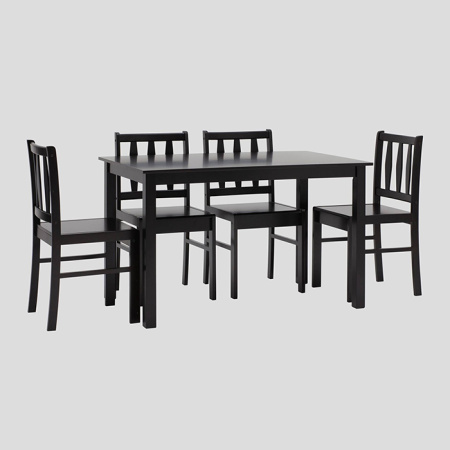 Обеденная группа Ingrid венге массив гевеи Stool Group MH750+MH52088X4