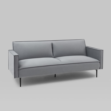 Диван прямой Кассель велюр серый Stool Group vd-cassel-vl12