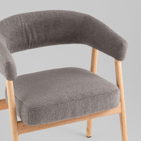 Стул Zubo с деревянными ножками темно-серый Stool Group DM4729-1 OTE-Q-456 D.GREY