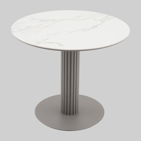 Стол круглый Терралино D90 керамика белый основание латте Stool Group SO 298-86410