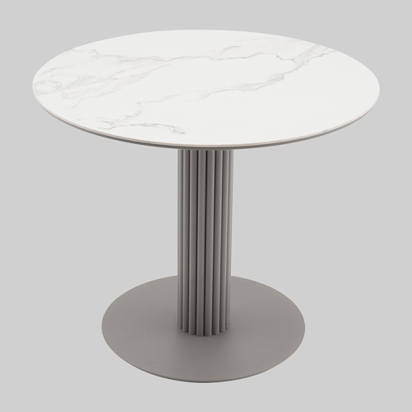 Стол круглый Терралино D90 керамика белый основание латте Stool Group SO 298-86410