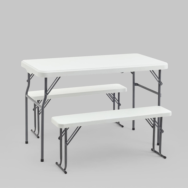 Комплект стола и двух скамеек белый Stool Group YX-B113 white