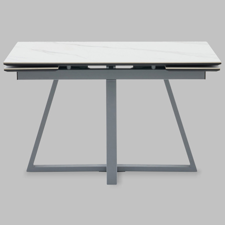 Стол Керас 120-1 D80 см керамика Snow white подстолье серый Stool Group AV 2127-1200/800-170105-7004