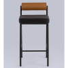 Стул барный Балла тёмно-серый с коричневой экокожей Stool Group FDC9939 sDC6095-10+b270-28